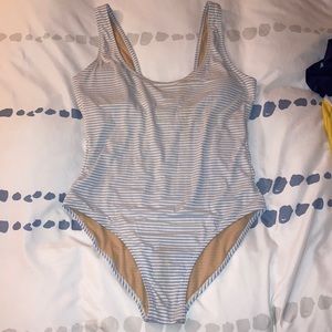 Old navy striped blue bathing suit